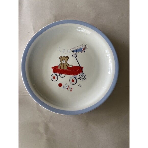 FAO Schwarz Toy Box Porcelain Baby Dish Set 3 Pieces Cup Bowl Plate - Picture 3 of 10